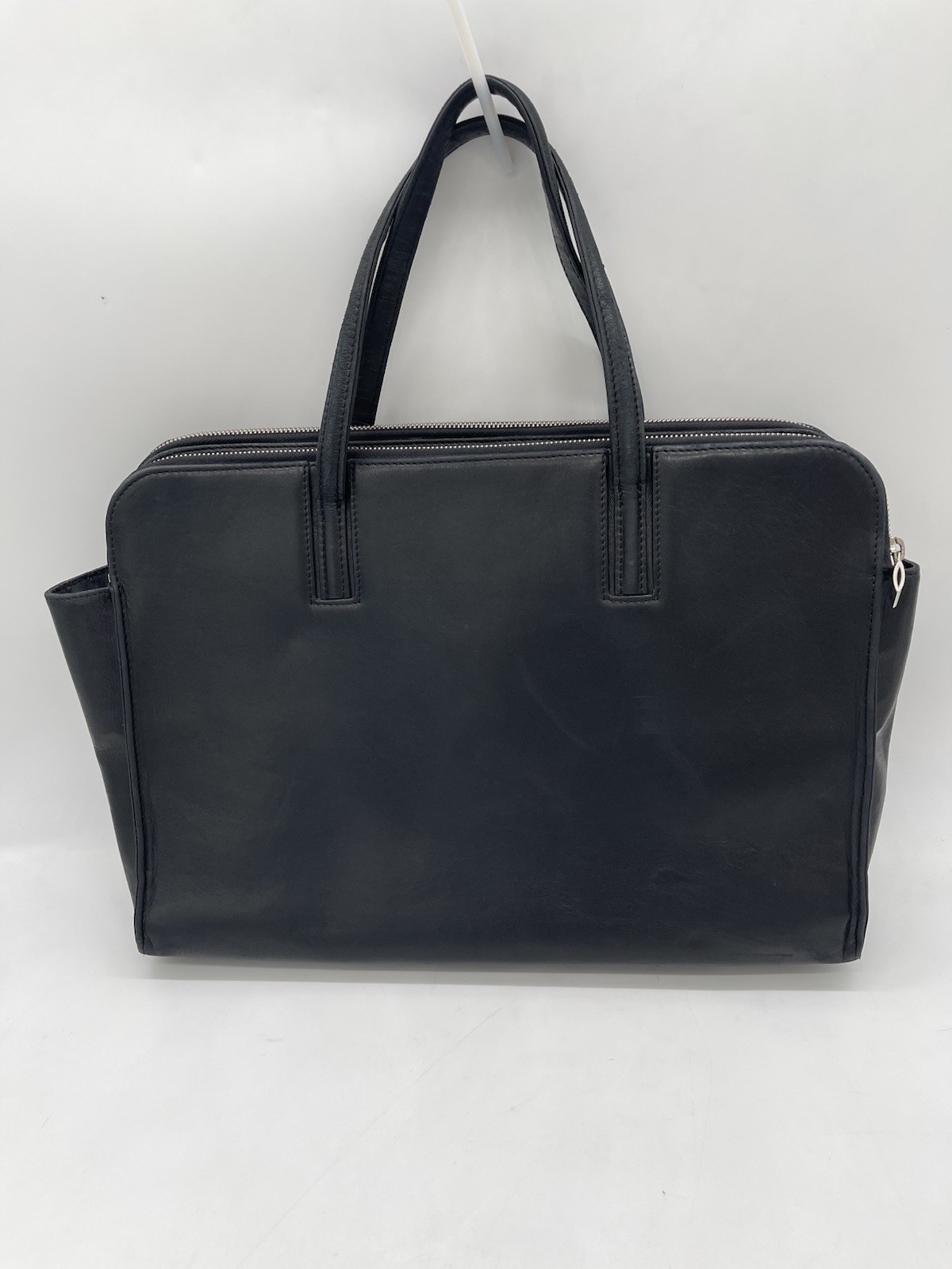 MONTBLANC Black Leather Briefcase Laptop Satchel Work Bag Travel Tote Classic