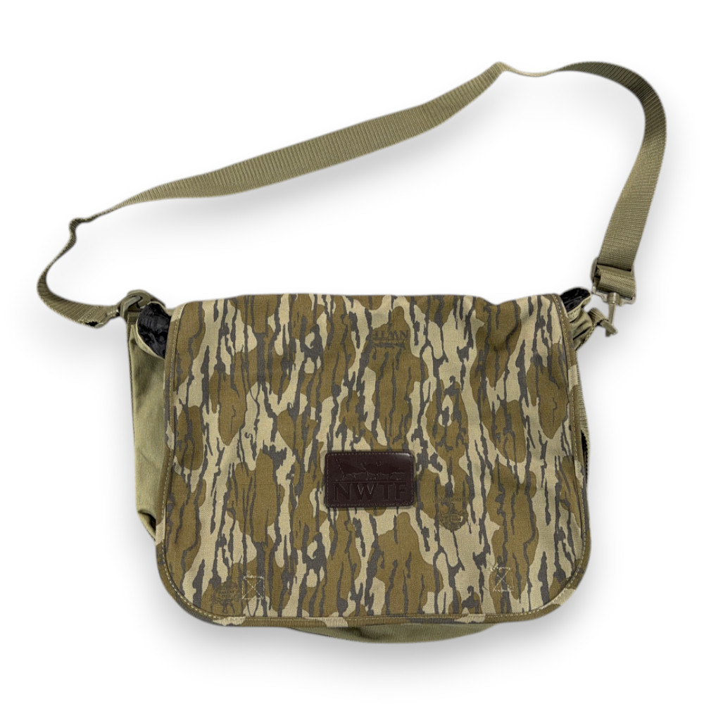 NWFT Bag Green Camo Mossy Oak Messenger Strap National Wild Turkey Federation