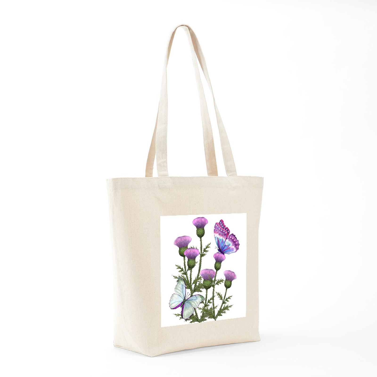 CafePress Thistles And Butterflies Tote Bag (10910249)