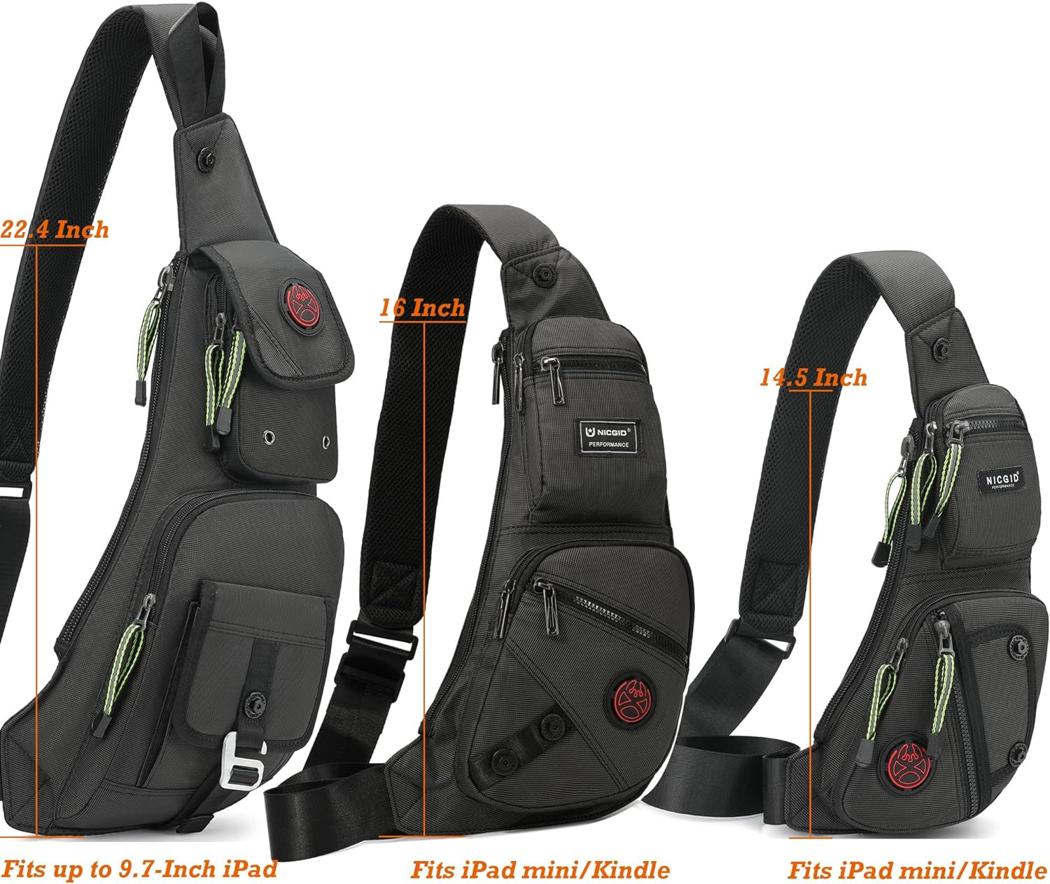 Sling Bag Chest Shoulder Backpack Crossbody Bags Casual Daypack for Men Women Gr