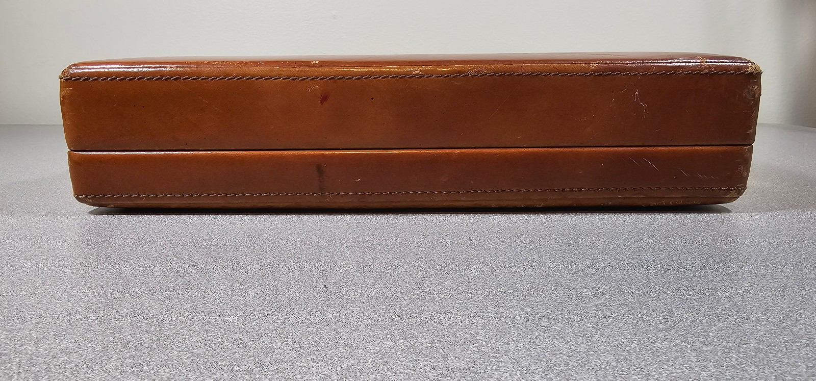 Stebco Leather Briefcase Spain FOR PARTS Latch Damage Strong Handle With Keys