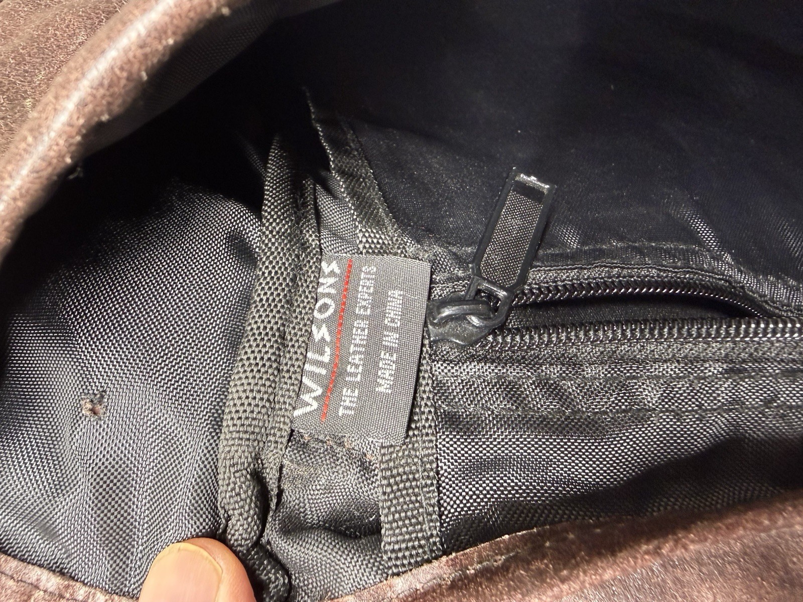 Wilsons Leather Black Leather Backpack Multiple Pockets Roomy Main Section
