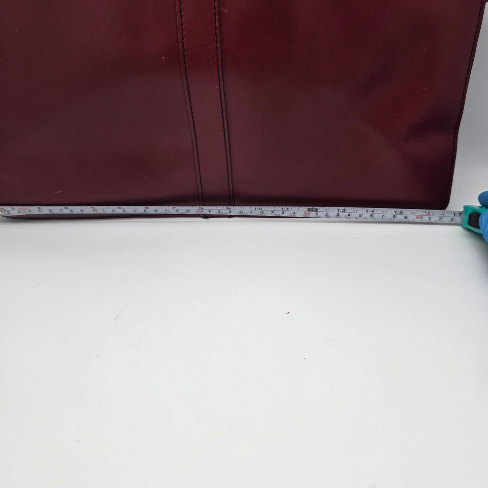 Maximillian Top Grain Cowhide Leather Laptop Bag Briefcase Burgundy Vintage