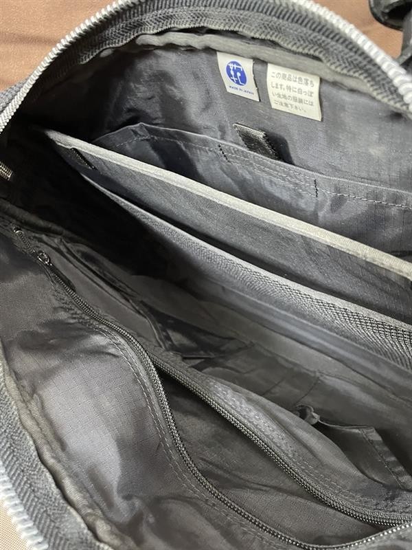 PORTER Classic Business Bag Black Shoulder Belt 40x29x8cm Hook Mesh Zip Pocket