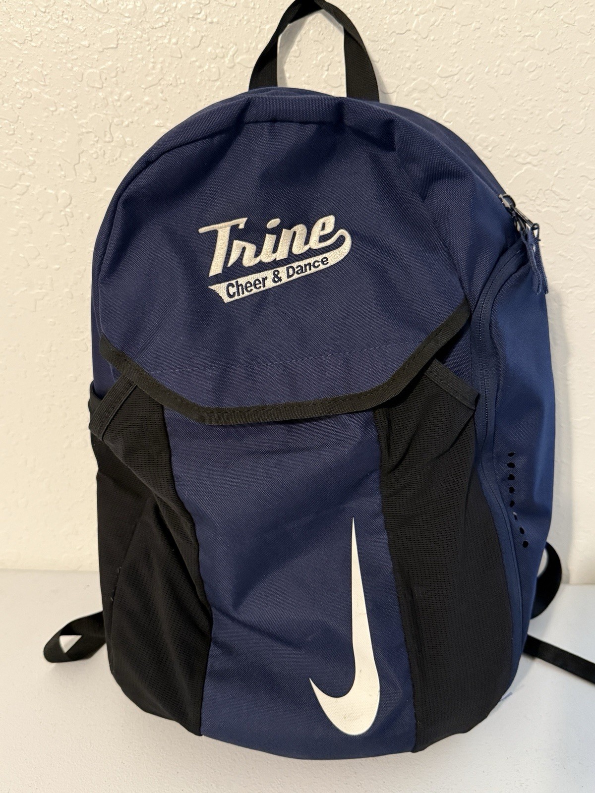 Nike Academy Team Excelsior Navy Blue Blk Backpack Sports Vented Bottle Pockets