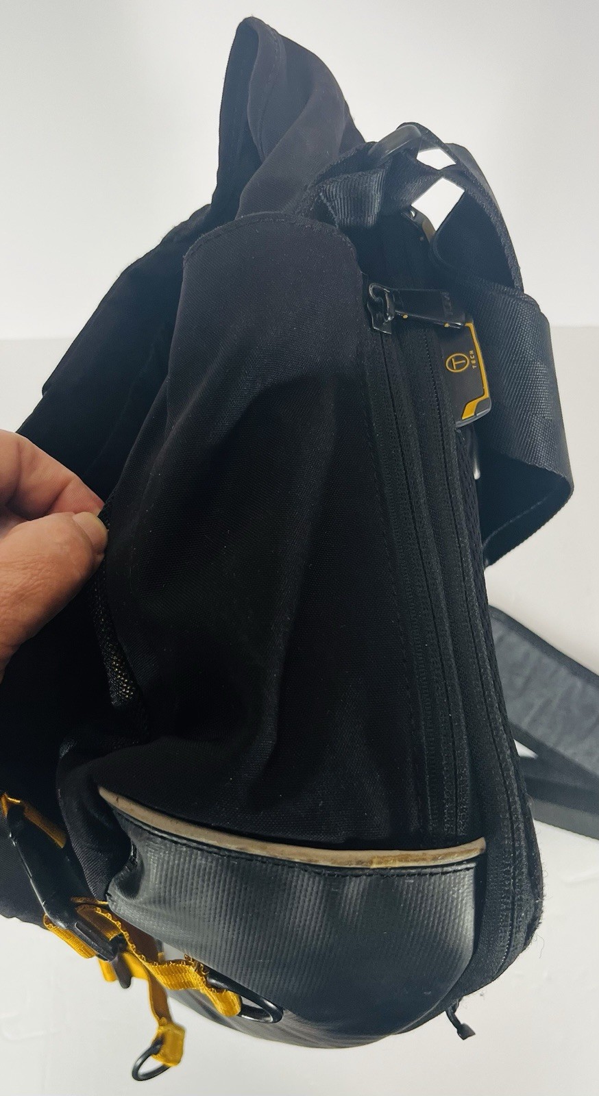 TUMI T-Tech Expandable Laptop Messenger 16.5” Bag, Black W/Yellow Trim