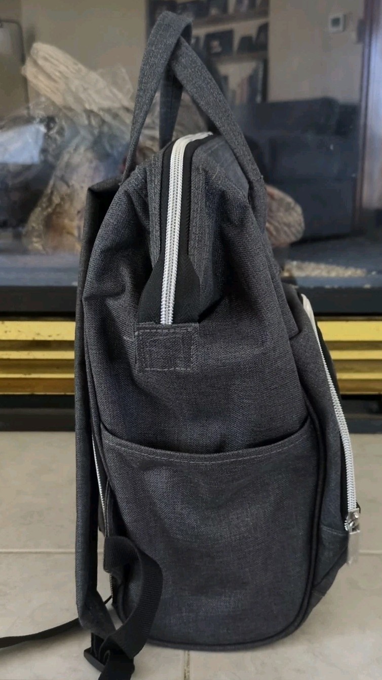 Everest Friendly Mini Handbag Backpack-13×8.5×6 In.- Dark Grey-Zip Pocket-Ex.Con