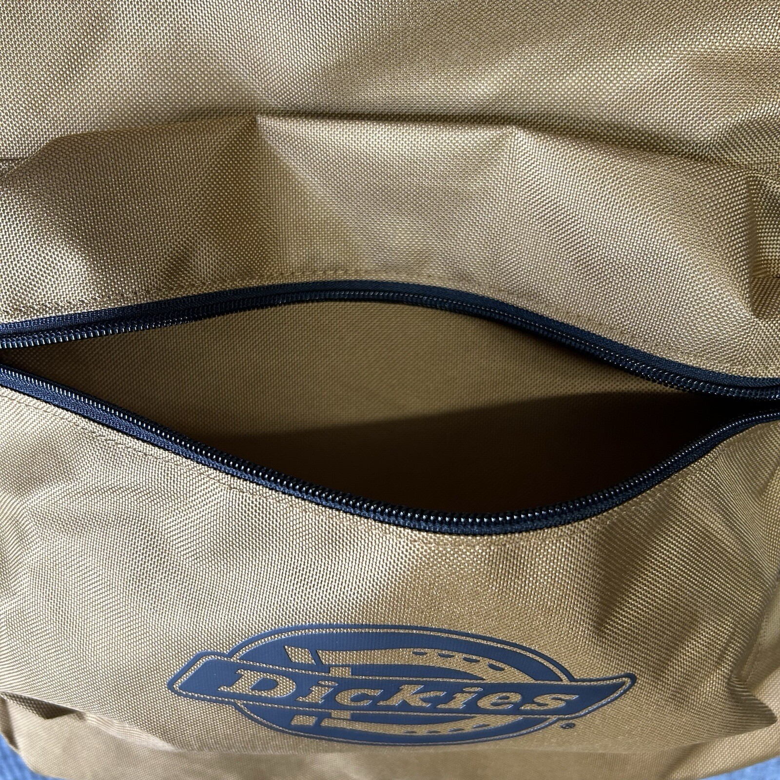 NEW Dickies Logo Backpack Brown Water Bottle Pocket School Everyday