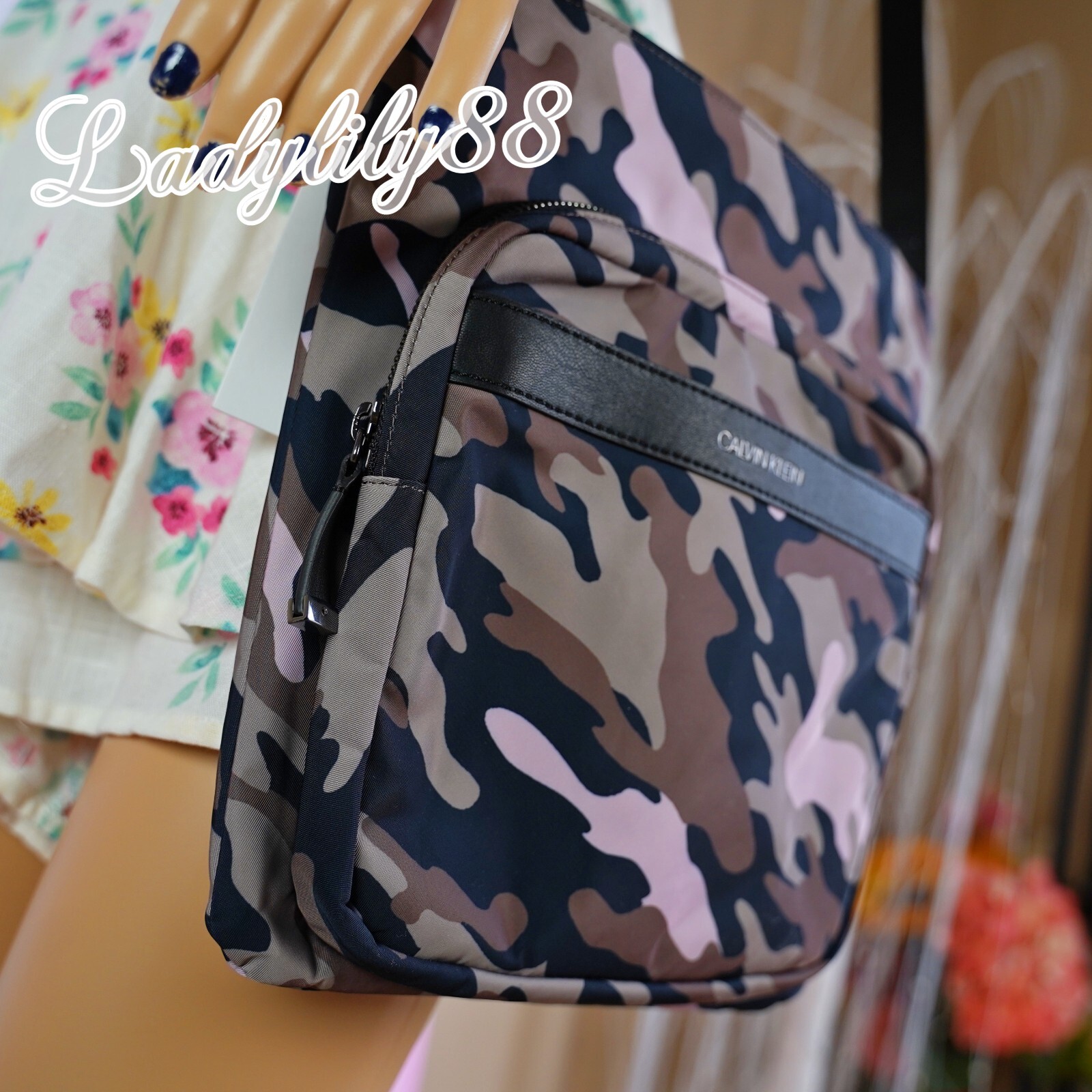 NWT CK CALVIN KLEIN Men’s Crossbody Shoulder Bag Adjustable Strap Camouflage $90