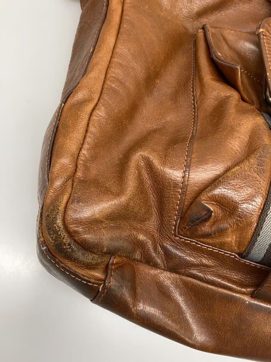 Hugo Boss Briefcase Brown Leather Men Business Handbag