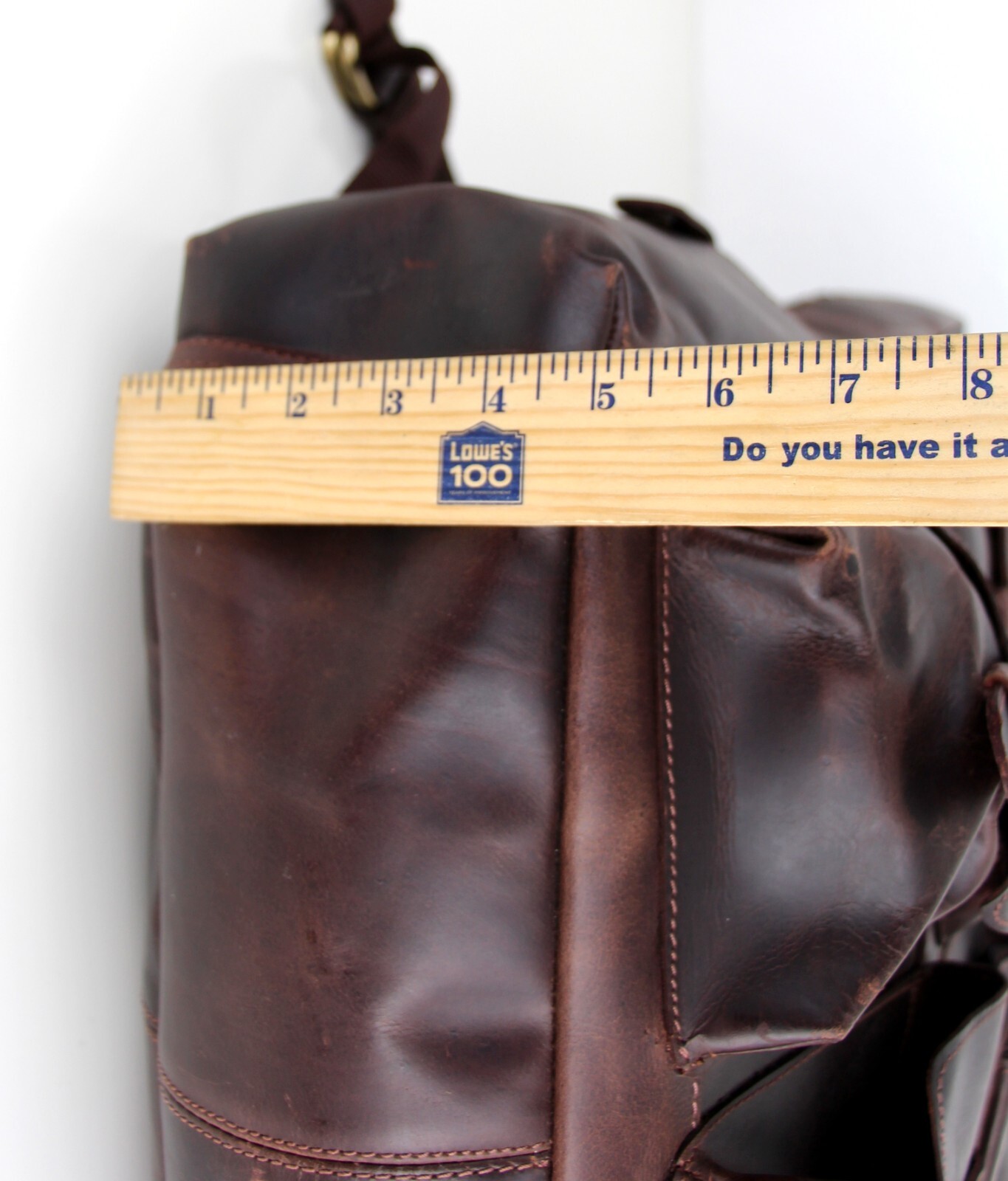 LARGE HandCrafted SADDLE BROWN GENUINE LEATHER LAPTOP BAG SHOULDER BAG BACKPACK