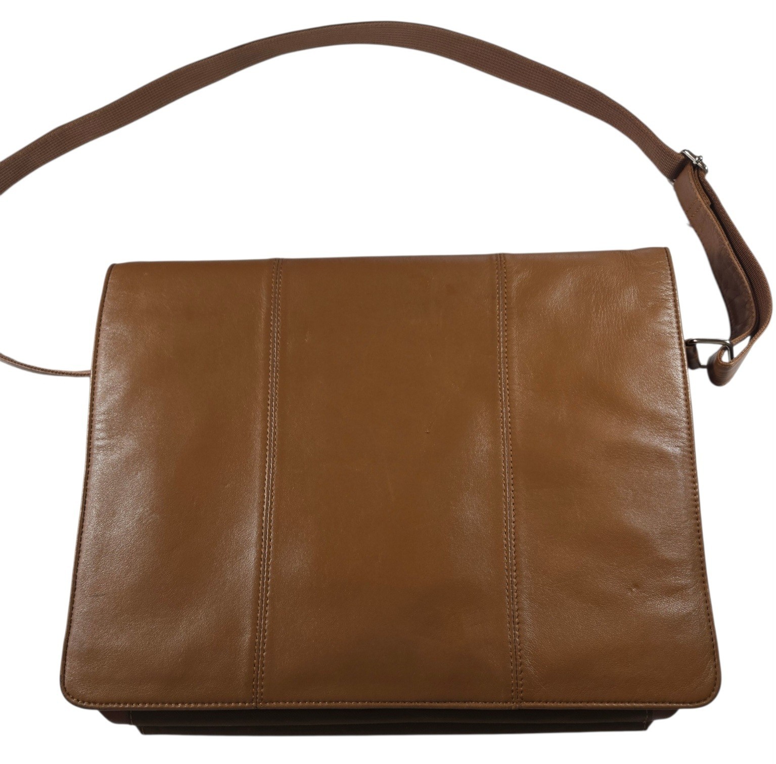 Wilson Leather Leather Messenger Bag Chestnut Pecan Camel Brown Warm