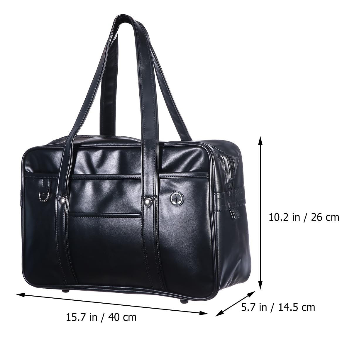 Large Japanese School Bag, Waterproof PU Leather Shoulder Messenger Bag with …