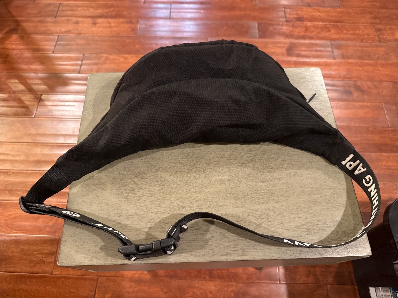 AAPE BY*A Bathing Ape BAPE Sling Bag Crossbody Fanny Black AUTHENTIC Banger Z10