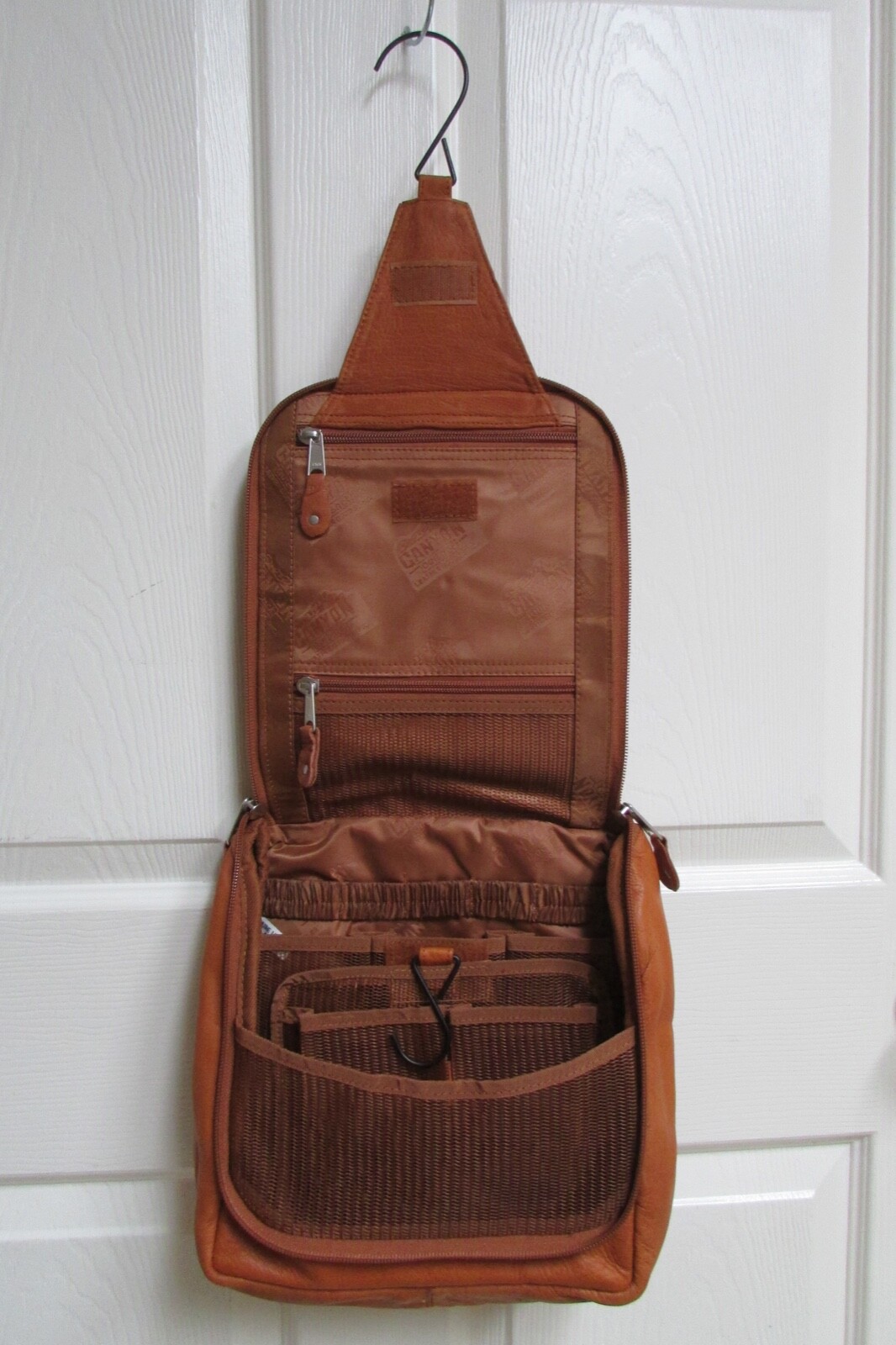Canyon Outback Time Warner Cable Embossed Genuine Leather Toiletry Travel Bag