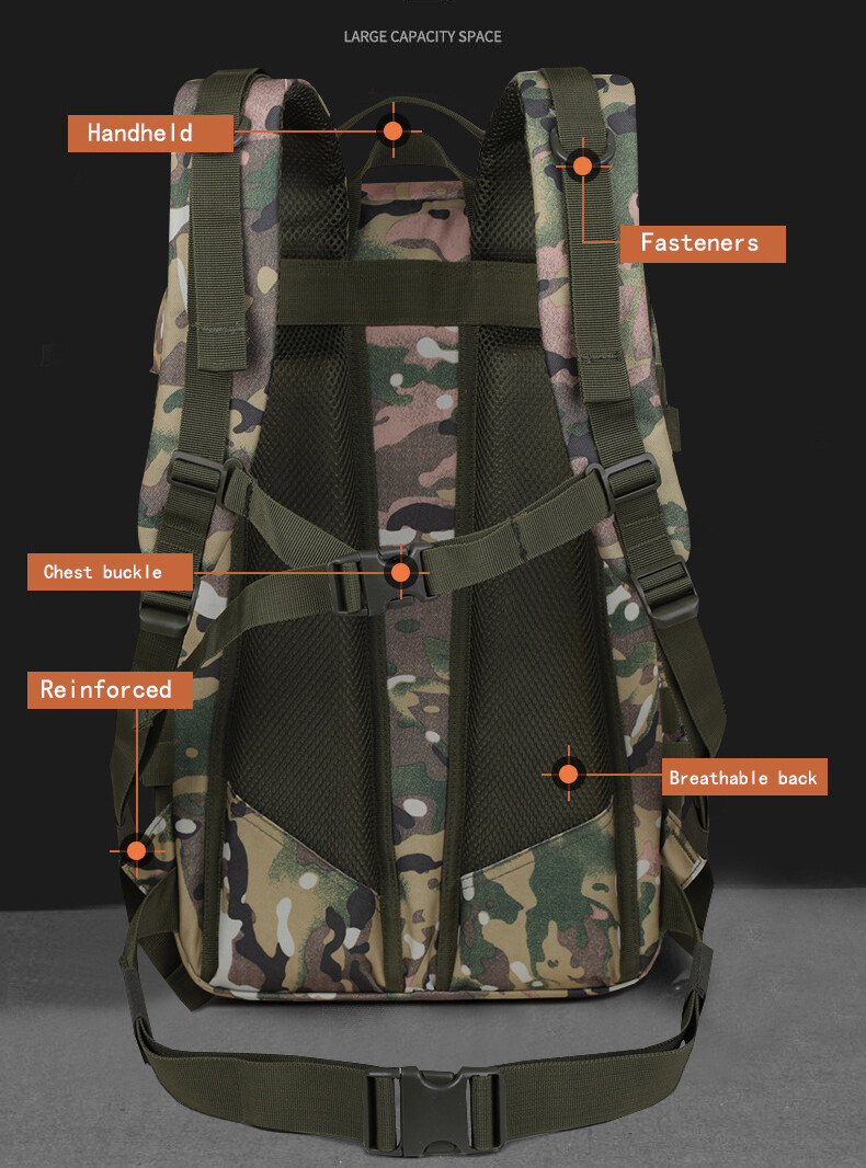 Men’s Tactical Military Backpack Durable Rucksack for Camping Hiking Outdoor