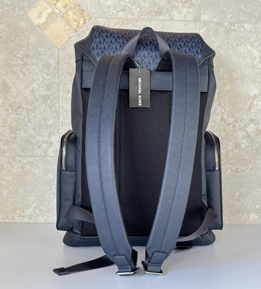 Michael Kors Cooper Large Utility City Backpack MK Dark Navy/Light Sky