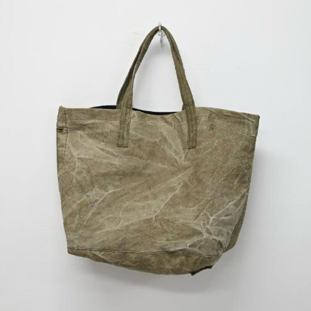 50s French Army Extra Thick Linen Duffle Beige Canvas Vintage Japan Used