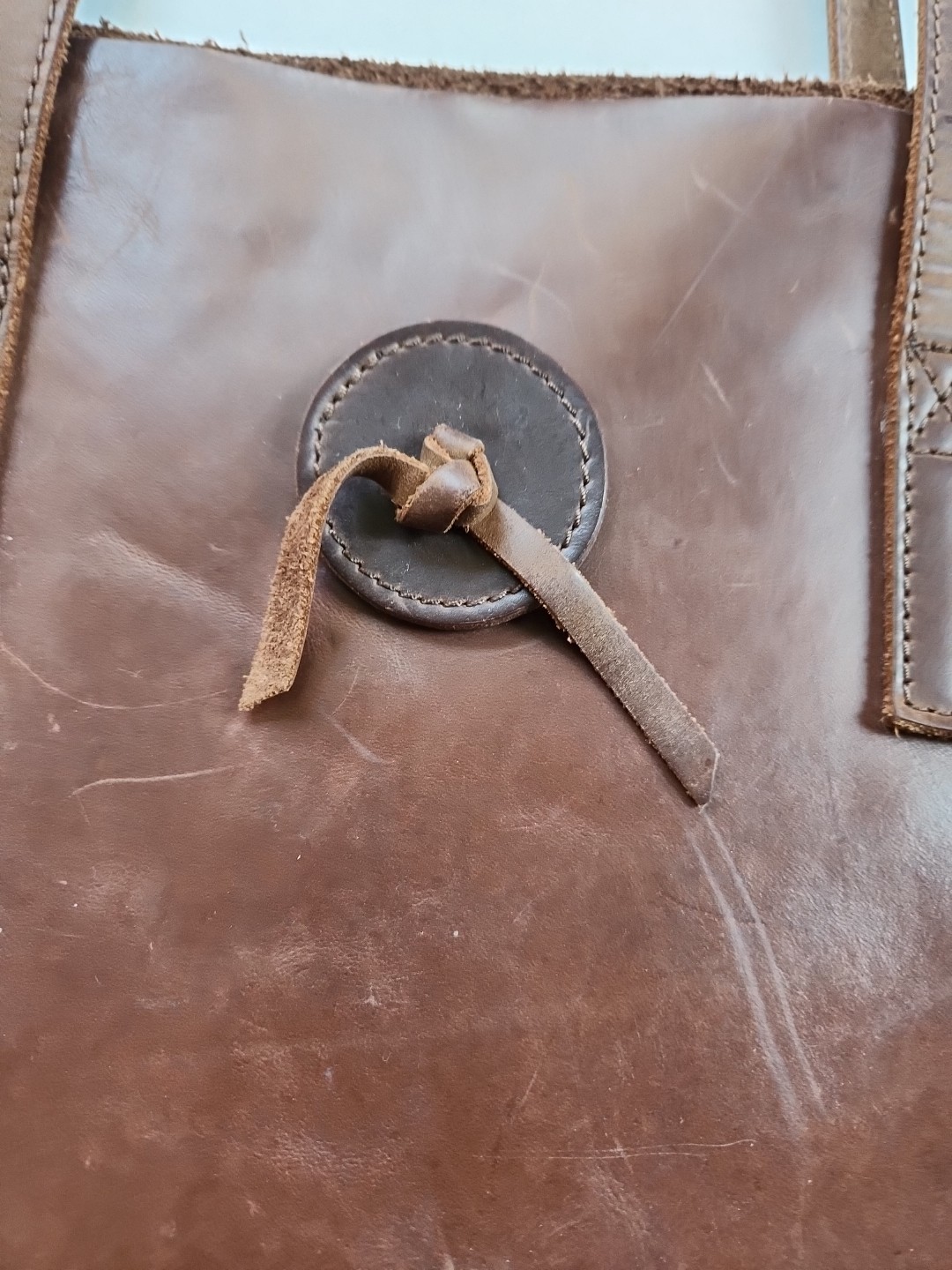 Baseballism Glove Leather Messenger Bag Brown Tote
