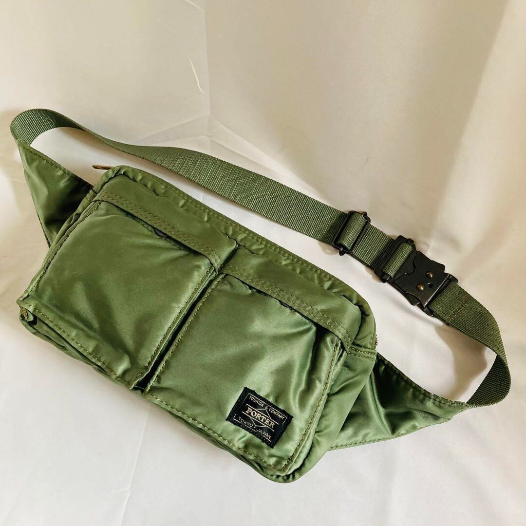 YOSHIDA PORTER Tanker Waist Bag Shoulder bag Sage green unisex Japan Authentic