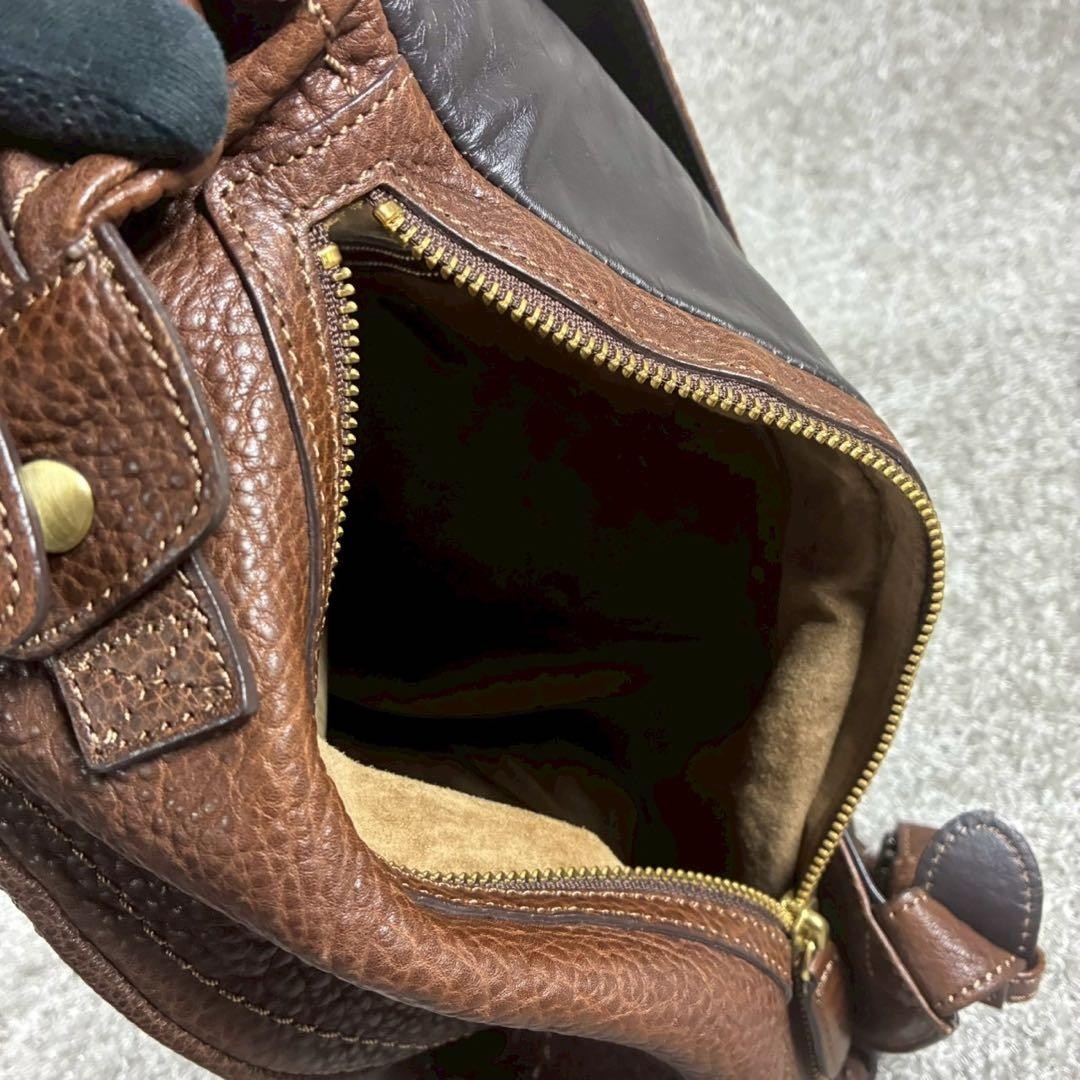 Tsuchiya Kaban Tone Oilnume Soft Medium Backpack Leather Brown