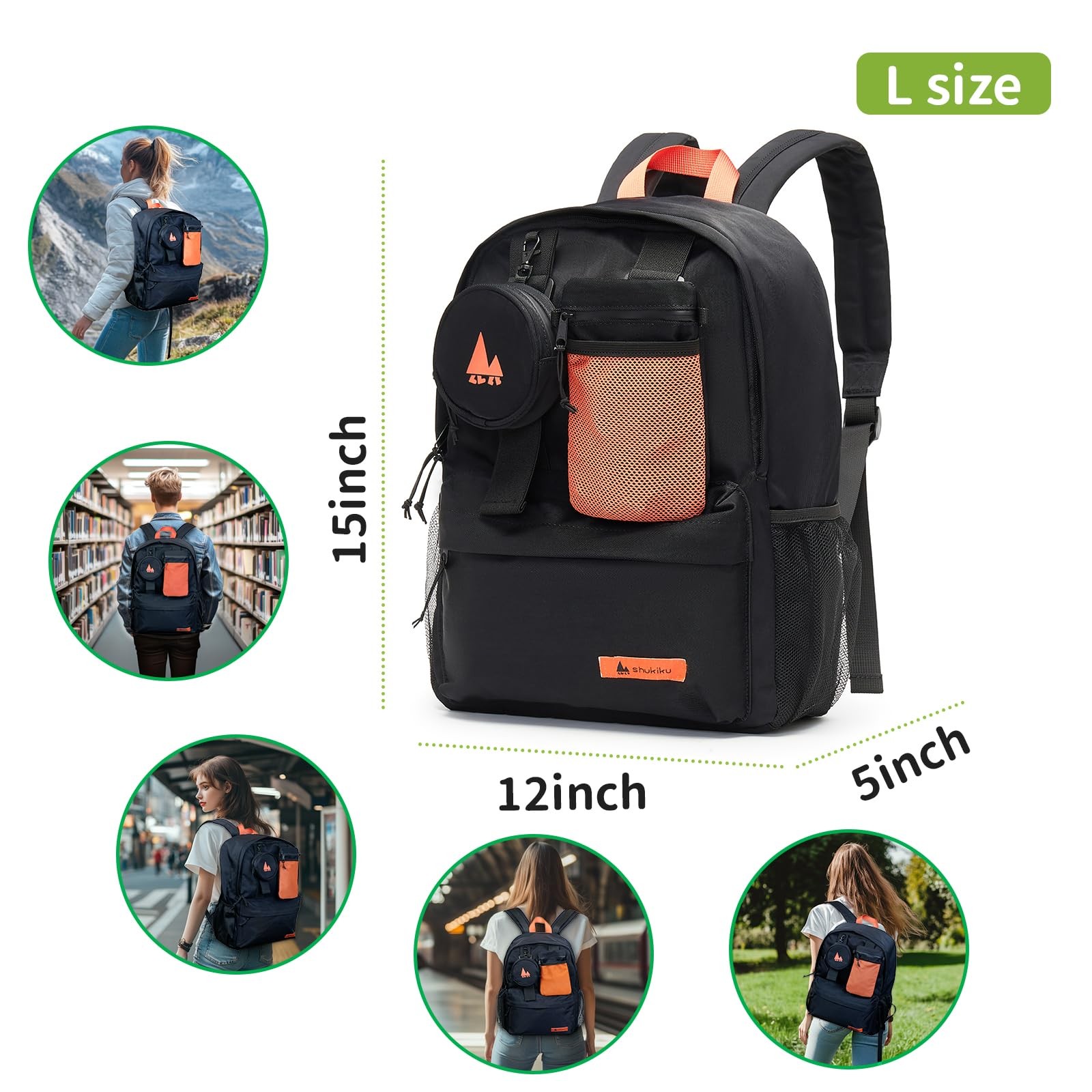 15 Inch Cool Backpack for Woman Man Funny 3 in 1 Removable College Travel