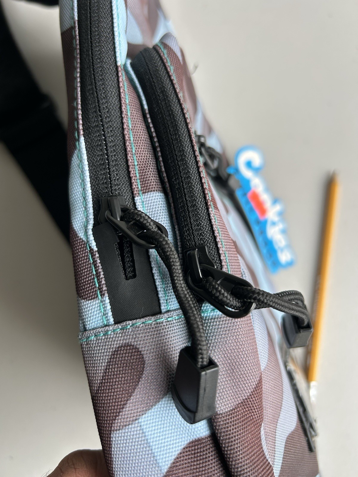 Cookies smell proof blue camo shoulder sling bag brand new