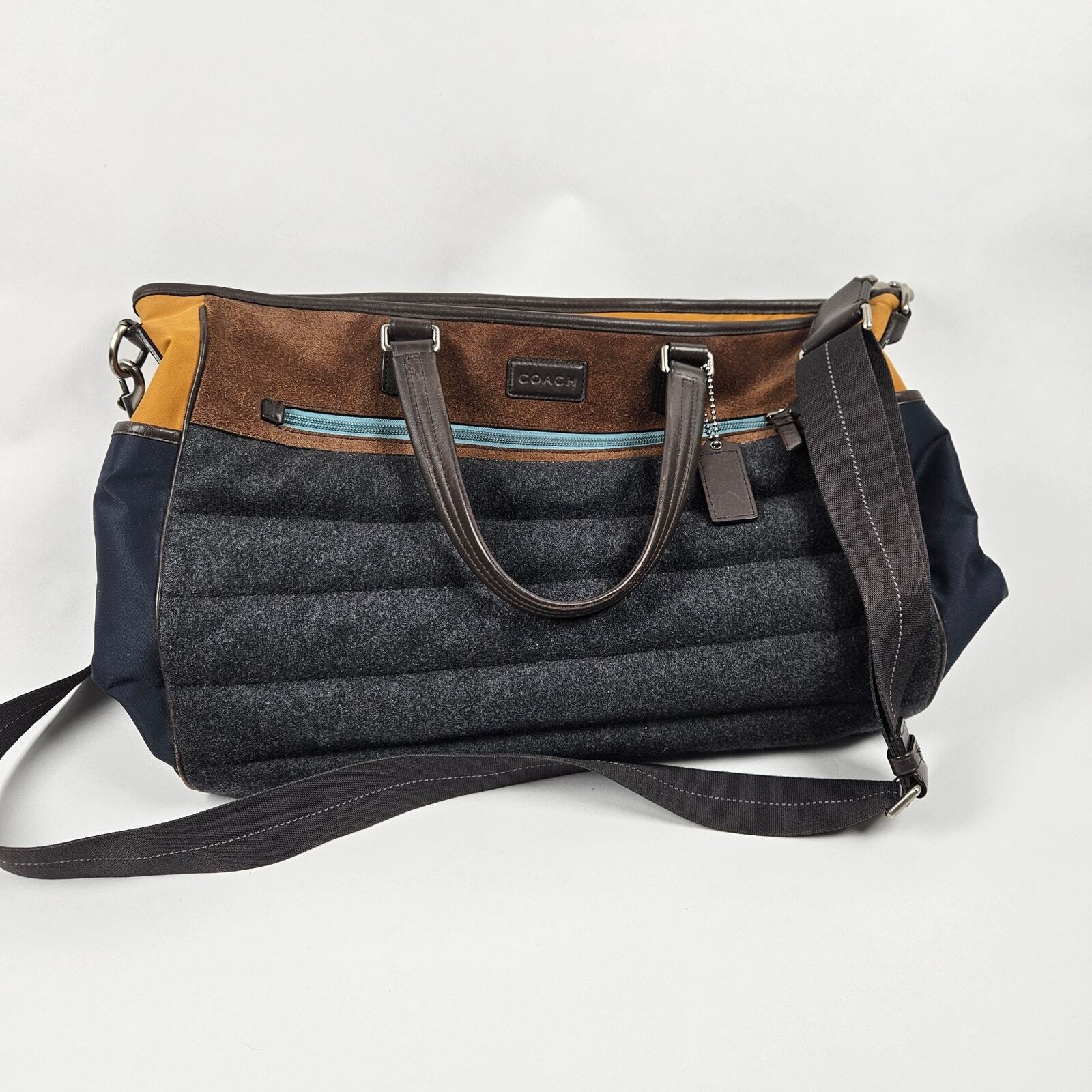 Coach “Varick” Mixed Material Men’s Soft Briefcase
