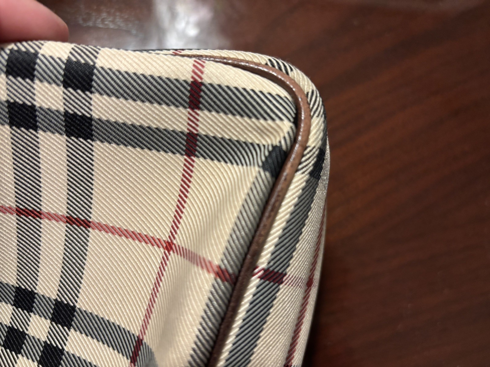 Burberry Toiletry Bag Travel Vanity Nova Check Vintage In VGC Missing Zip Pull