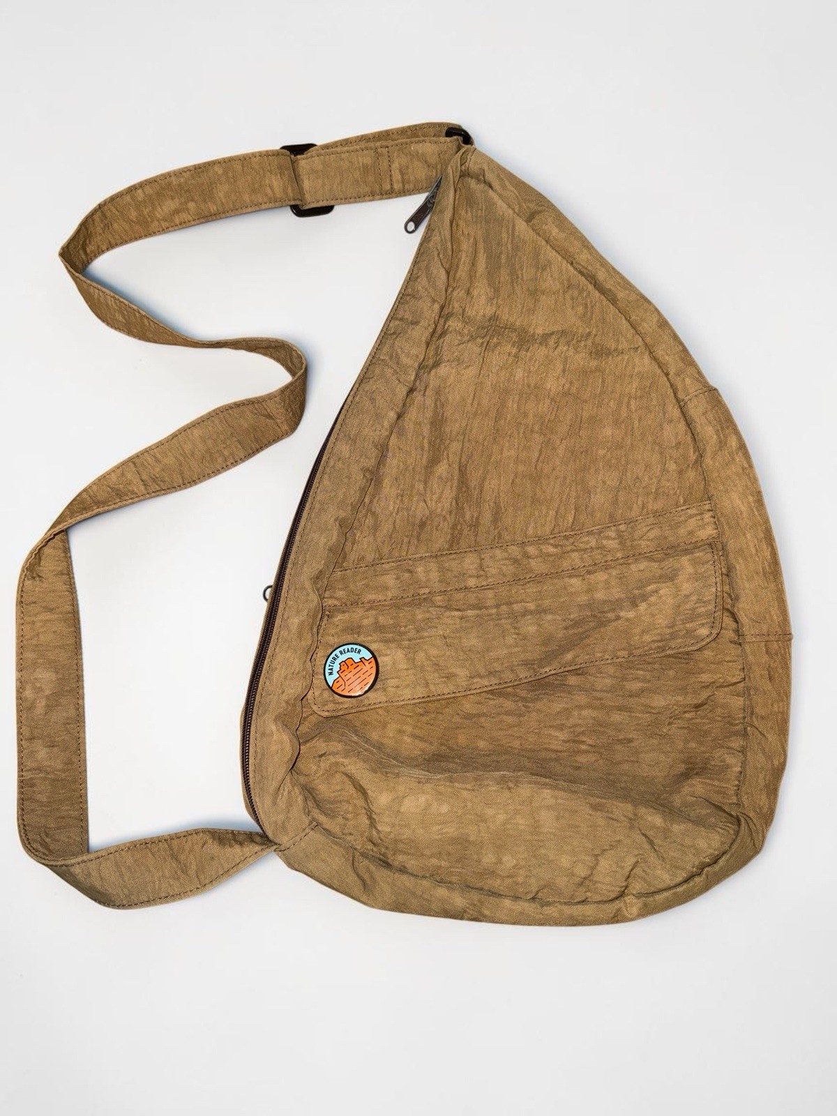 Vintage AmeriBag Healthy Back Bag USA Tan Sling Crossbody Backpack Travel Bag