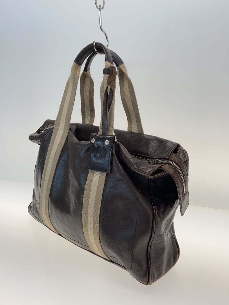 BALLY Shoulder Bag Tote Bag Brown Leather 28x38x9cm pre-owned
