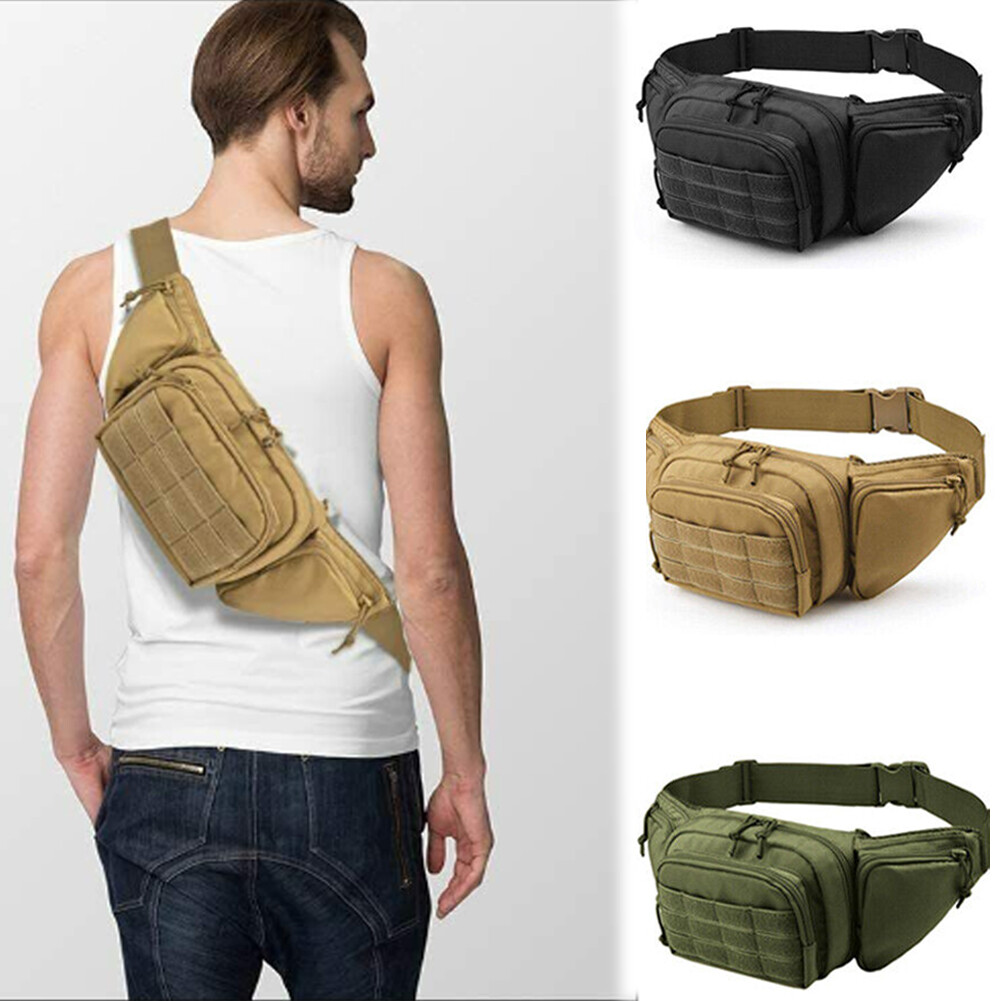 Men Tactical Pistol Pouch Waist Pack Bag Fanny Packs Concealed Carry Gun Holster