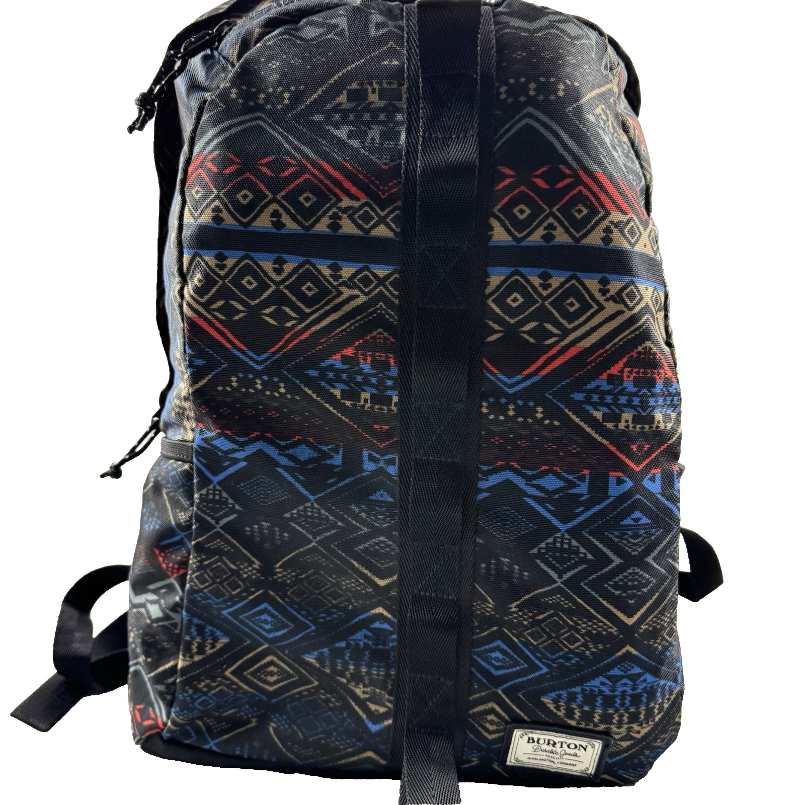 Burton Kilo Backpack Black Brown Aztec Tribal Print Heritage Campimg Outdoors