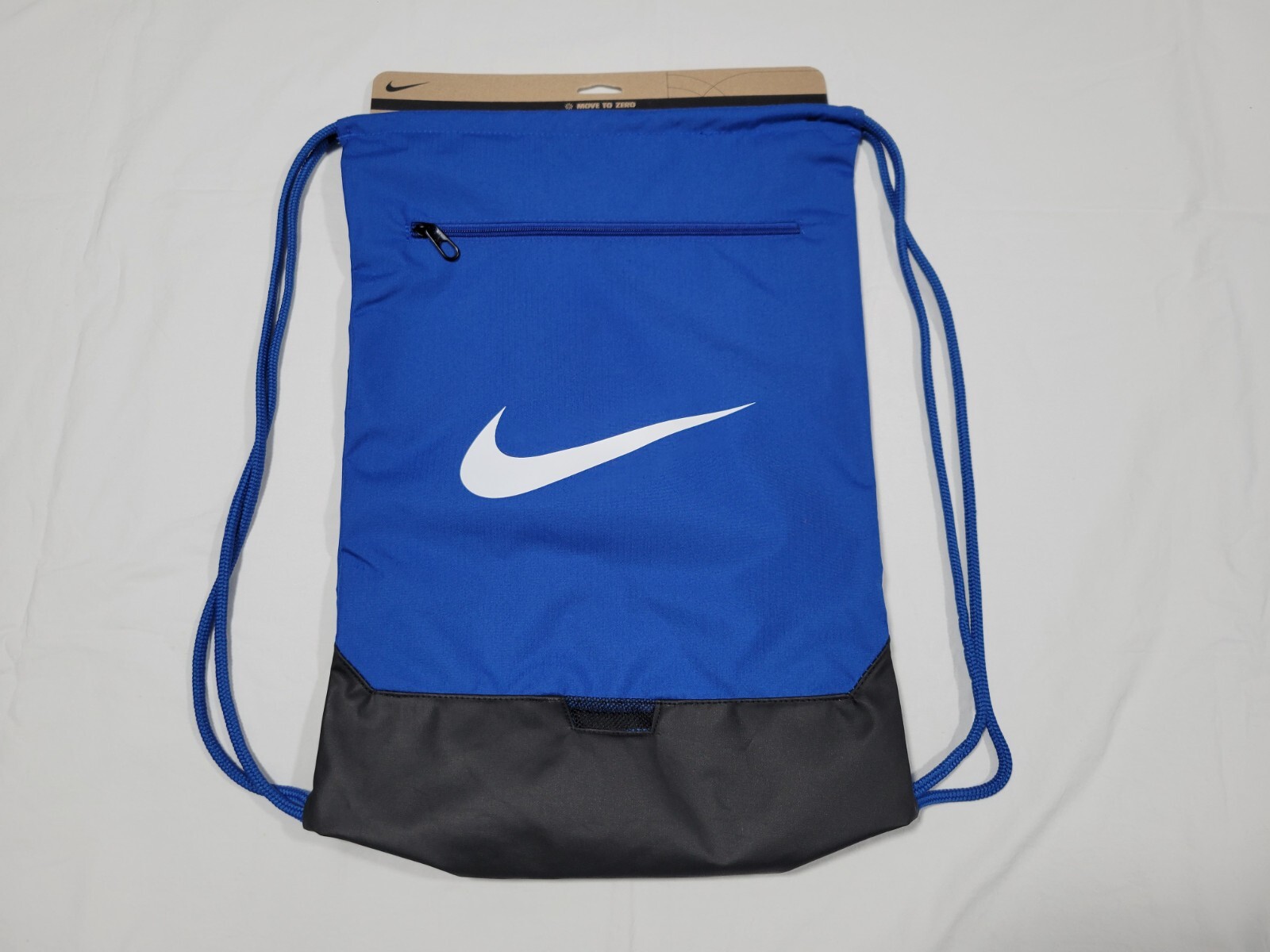 Nike Brasilia Drawstring Backpack Bag Training Gym Sports walk Sack Blue Black