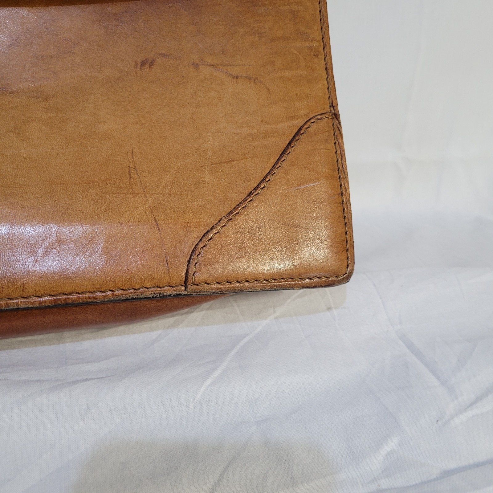 Schlesinger Brown Saddle Leather Briefcase Attaché