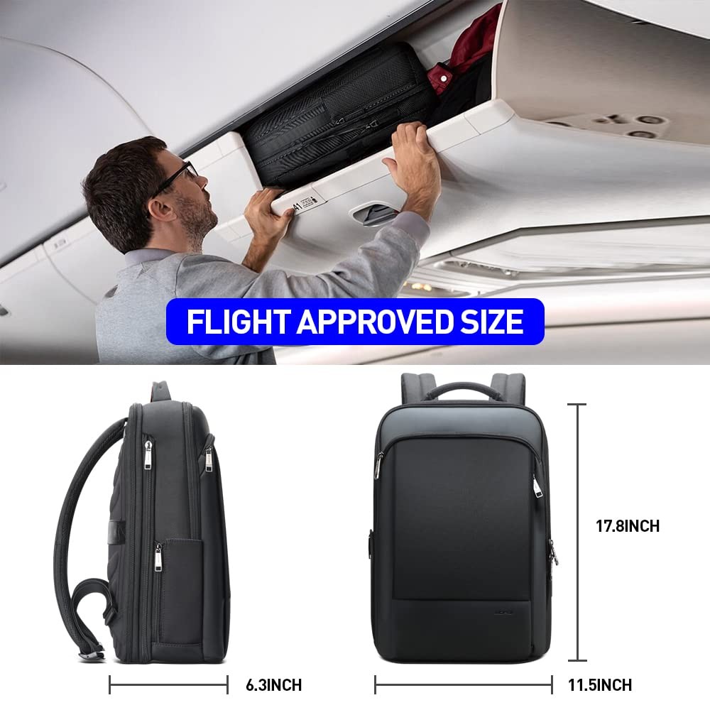 Expandable Travel Professional Men Business Laptop Backpack 15.6 inch Work Sm…