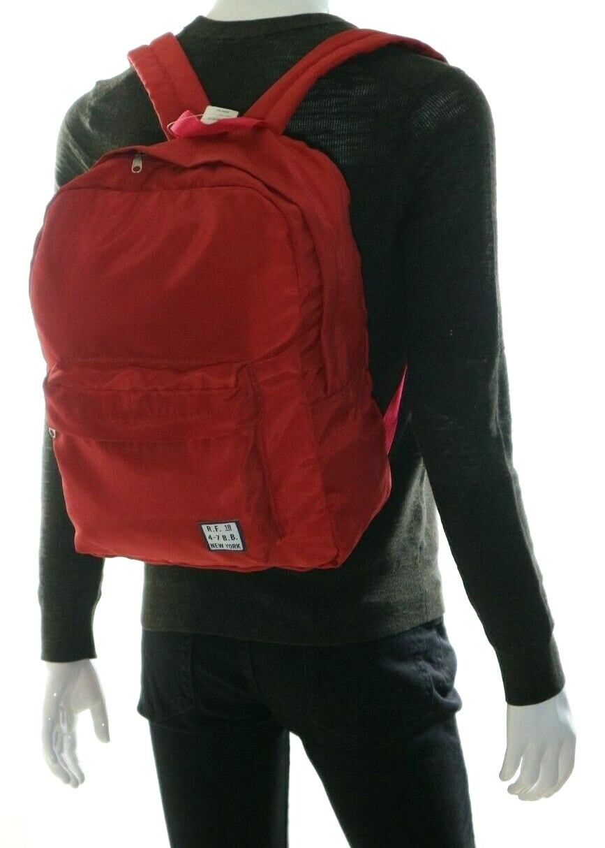 Brooks Brothers Men’s Red Fleece Logo Backpack Red