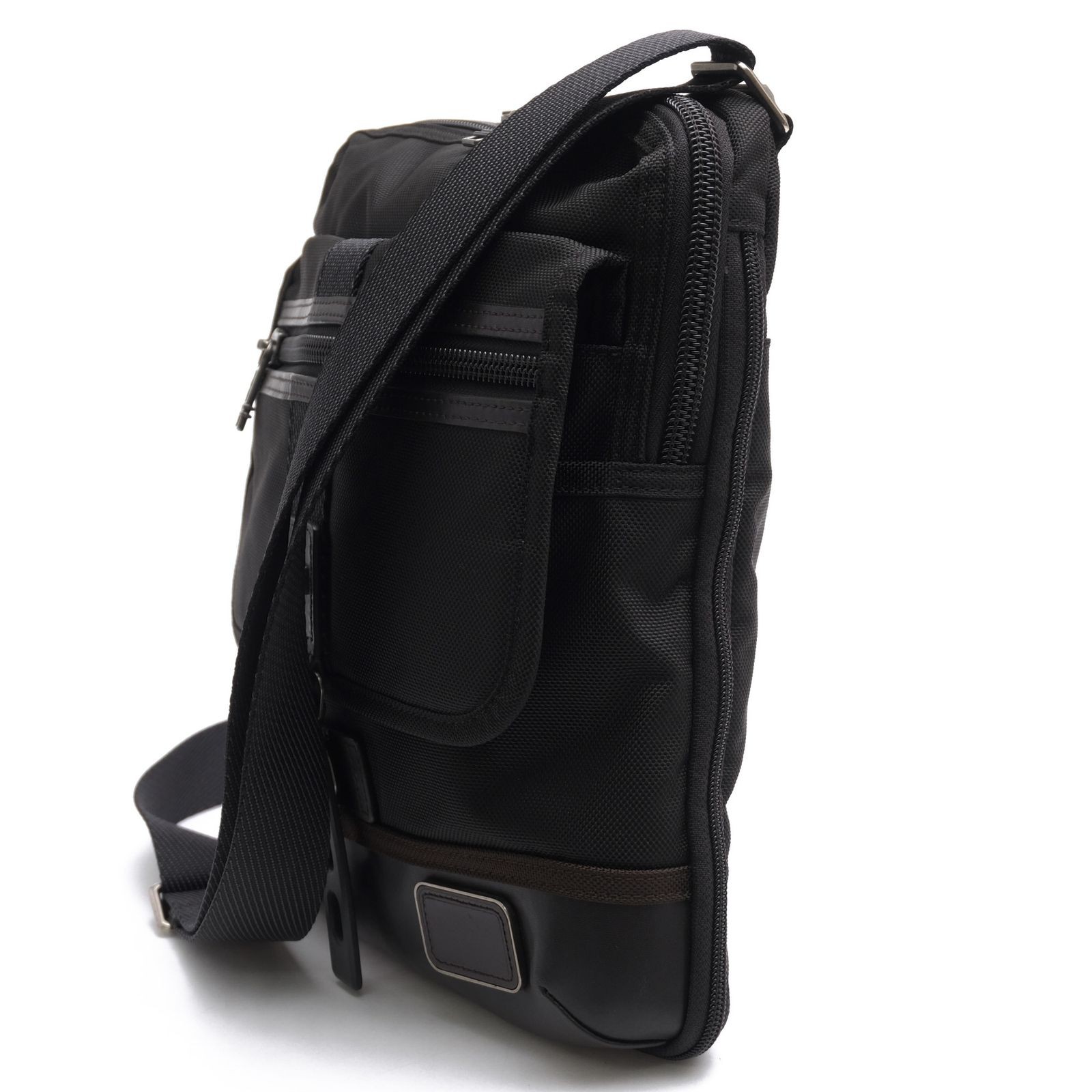 TUMI Men’s Nylon Leather Shoulder Bag Black 222304HK2 Alpha Bravo Annapolis