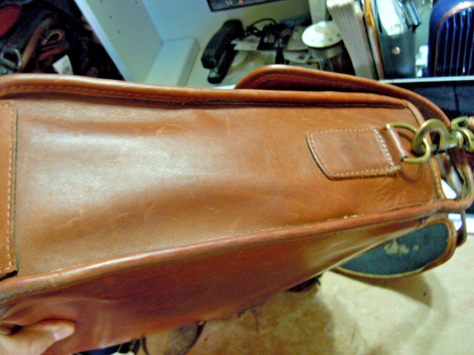 VTG KORCHMAR SCHLESINGER BELTED LEATHER BRIEFCASE USA #7