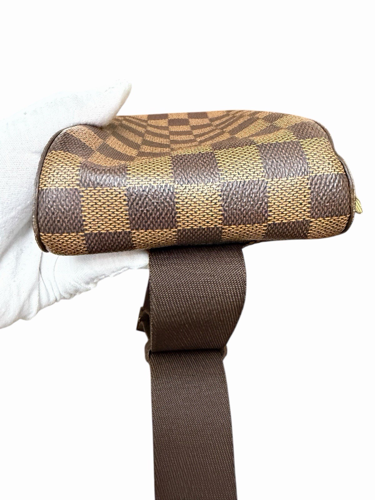 LOUIS VUITTON Damier Ebene Geronimos Shoulder Bag Authentic w Dustbag