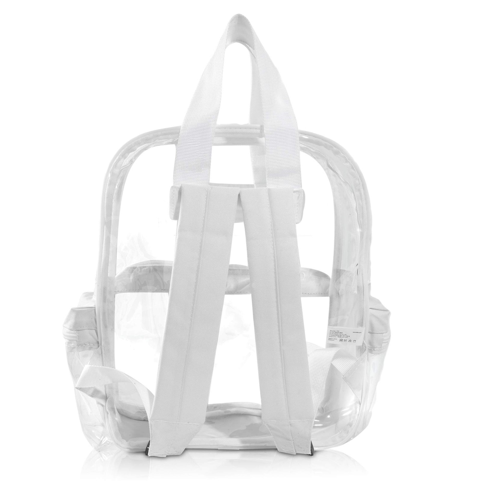 Clear Backpack Bags Smooth Plastic White