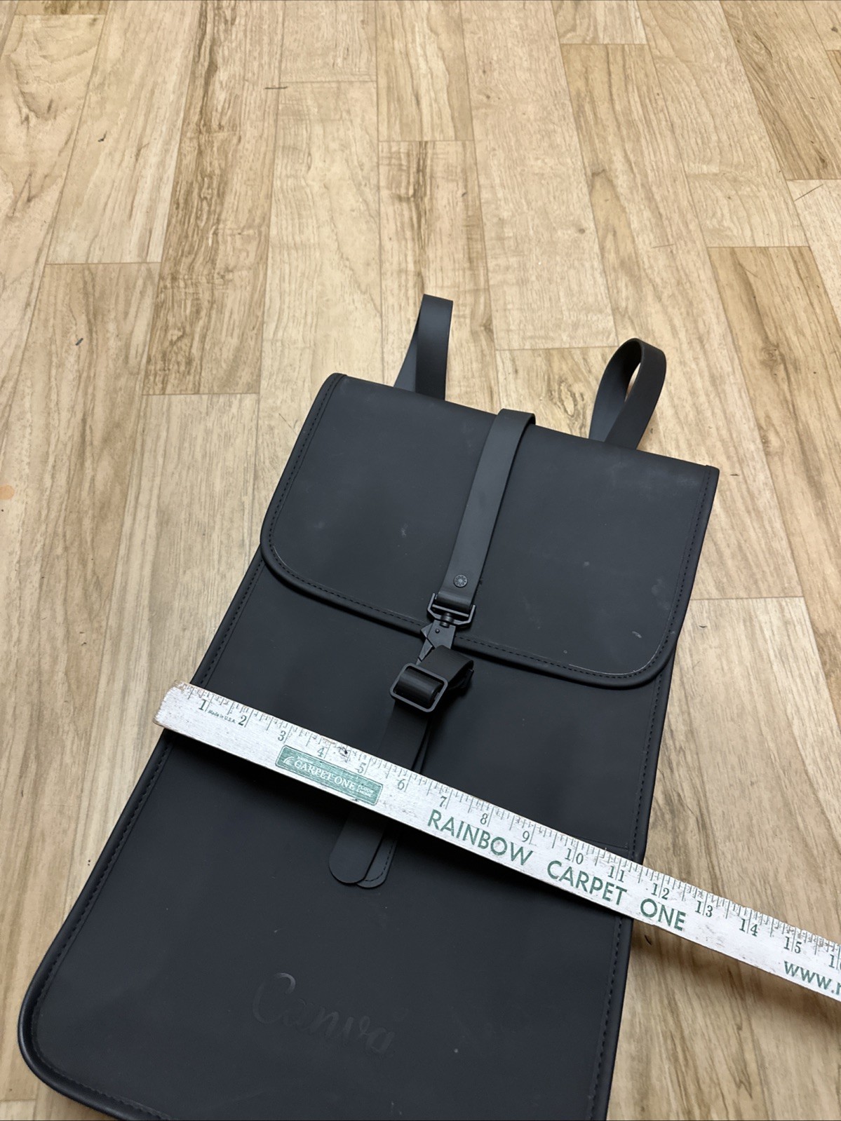 Rains Mini Backpack Waterproof Matte Black Work School Computer Day Rucksack Bag