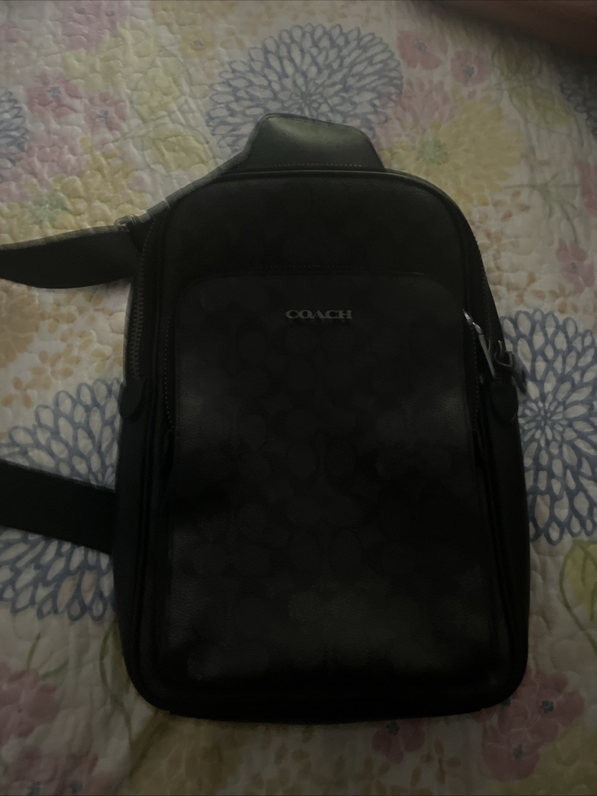 Coach Ethan Sling Pack Signature Canvas, Charcoal/Black