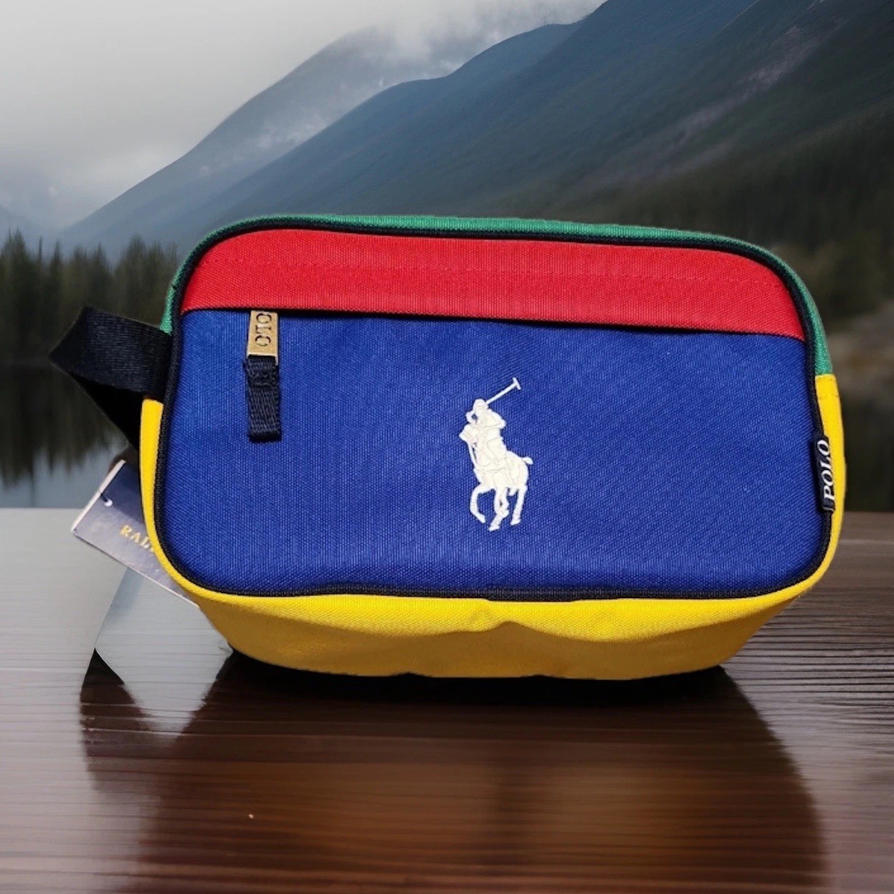 Polo Ralph Lauren Polo Big Pony Dopp Toiletry Shaving Travel Bag Kit Pouch RARE
