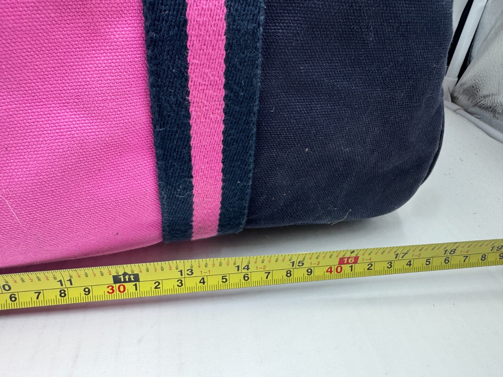 Vera Bradley Weekender Handbag Blue Pink Duffle Shoulder Bag