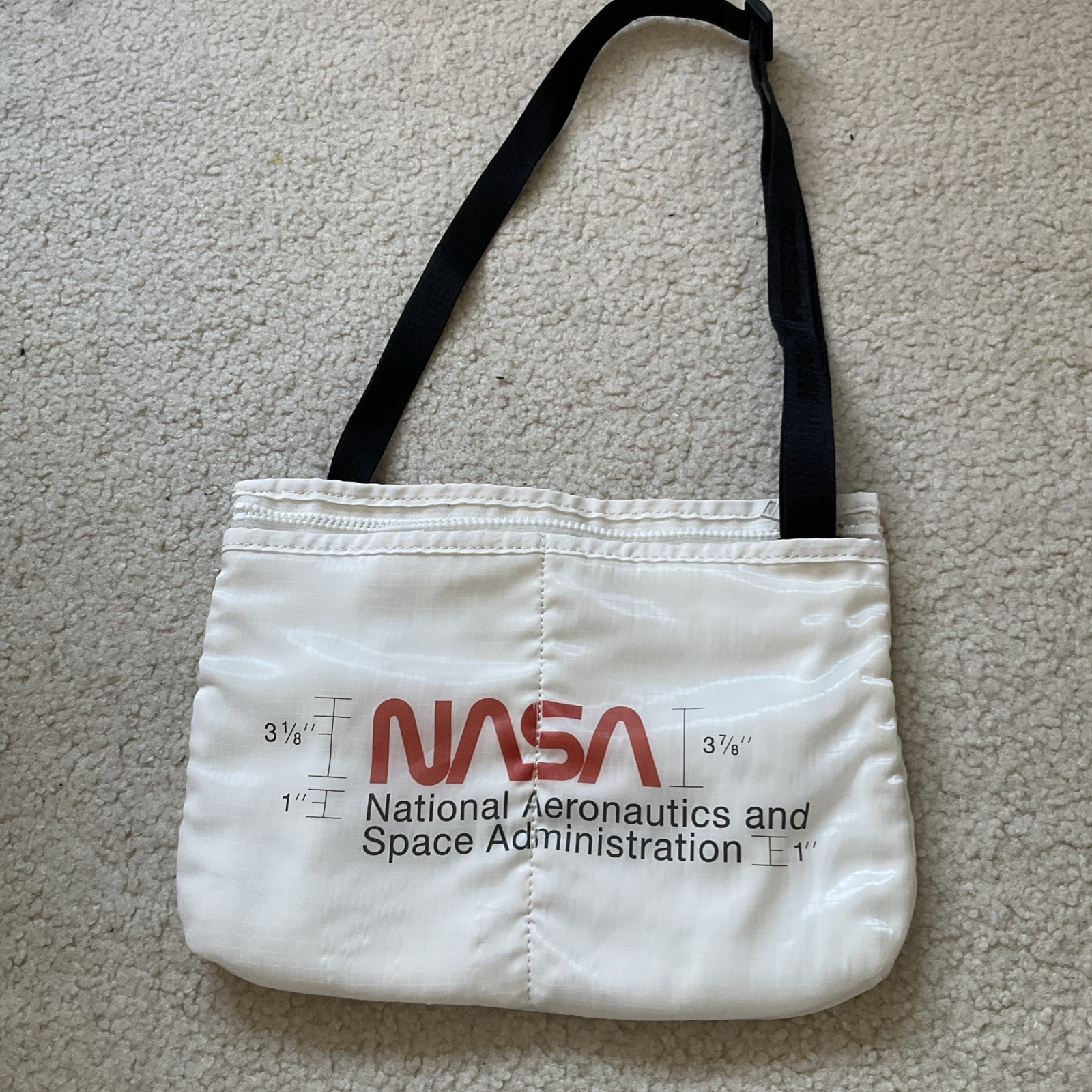 Limited Edition Heron Preston x NASA White Messenger Bag Fall/Winter 2018-19 NEW
