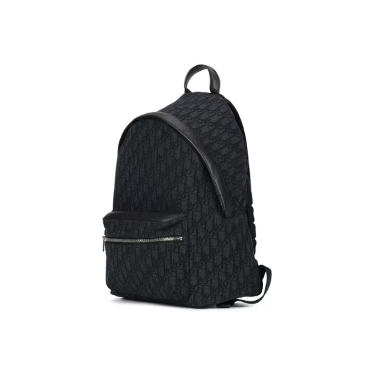 DIOR Rider Oblique fabric backpack for men in black 11.8*5.9*16.6 in