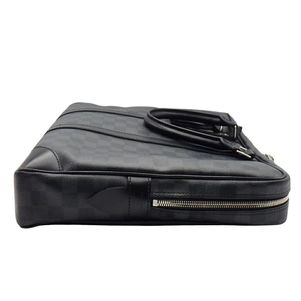 LOUIS VUITTON Porte Document Voyage Briefcase N41125 Damier Graphite Black Gray