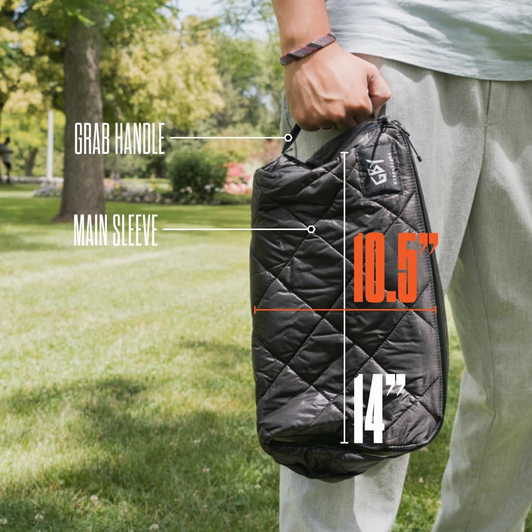 Ultralight Shoe Bag – QD-Ultra Quilted Micro-Ripstop Nylon, 14×10.5×6, Black