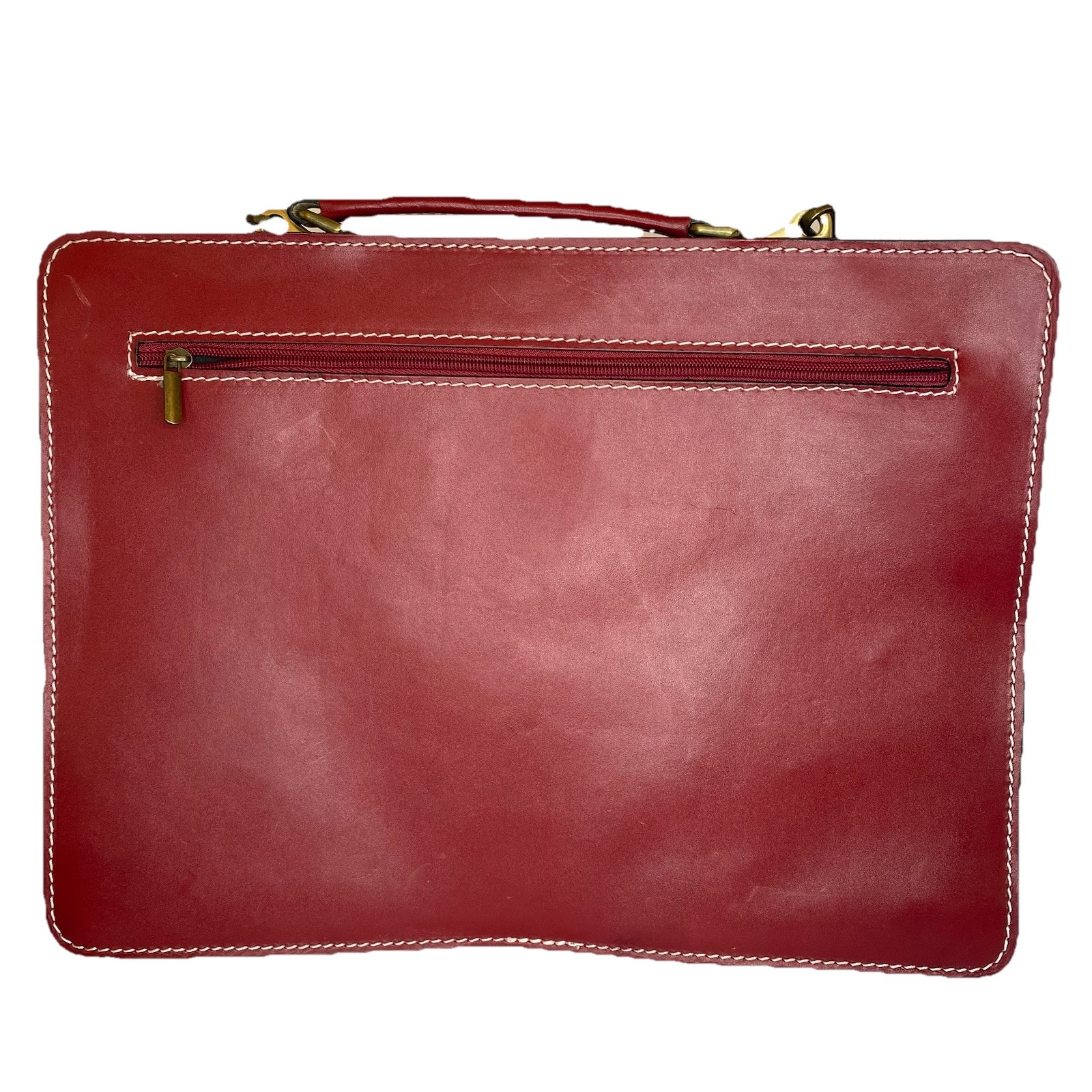 Vintage Firenze Leather Italian Laptop Briefcase Bag Black